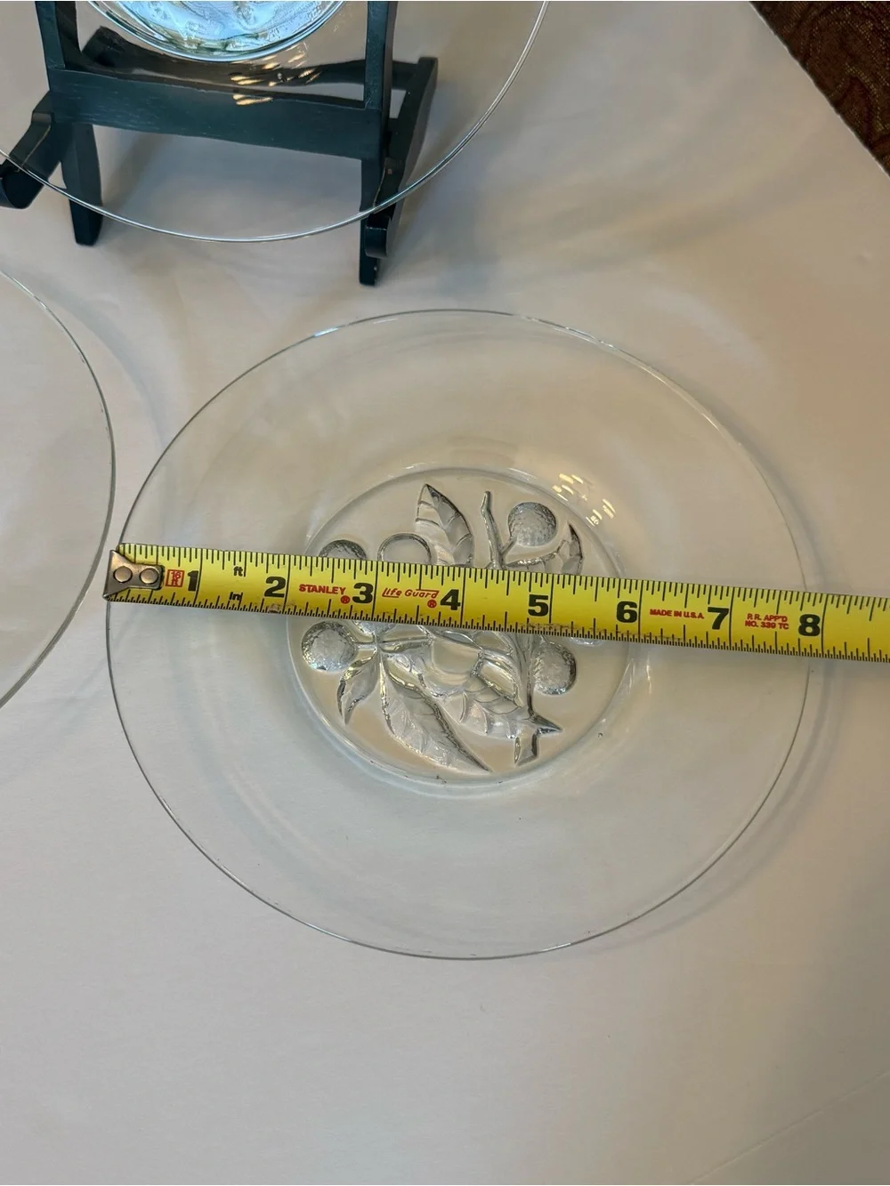 Vintage Imperial Glass Intaglio Fruit Line 900 Clear 8